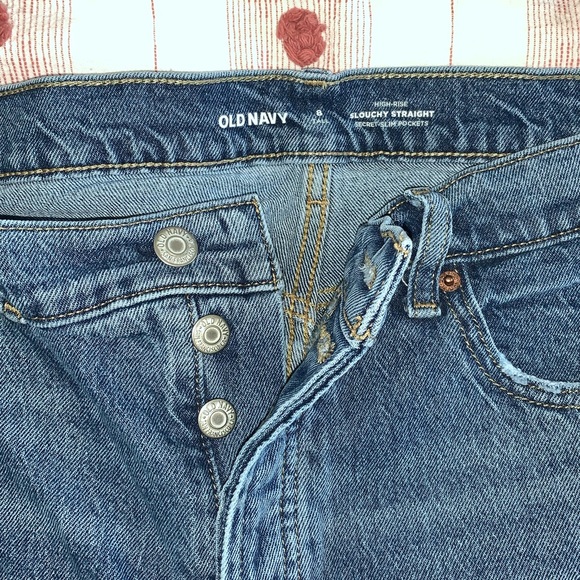 High Rise Slouchy Straight Jeans - Picture 1 of 4